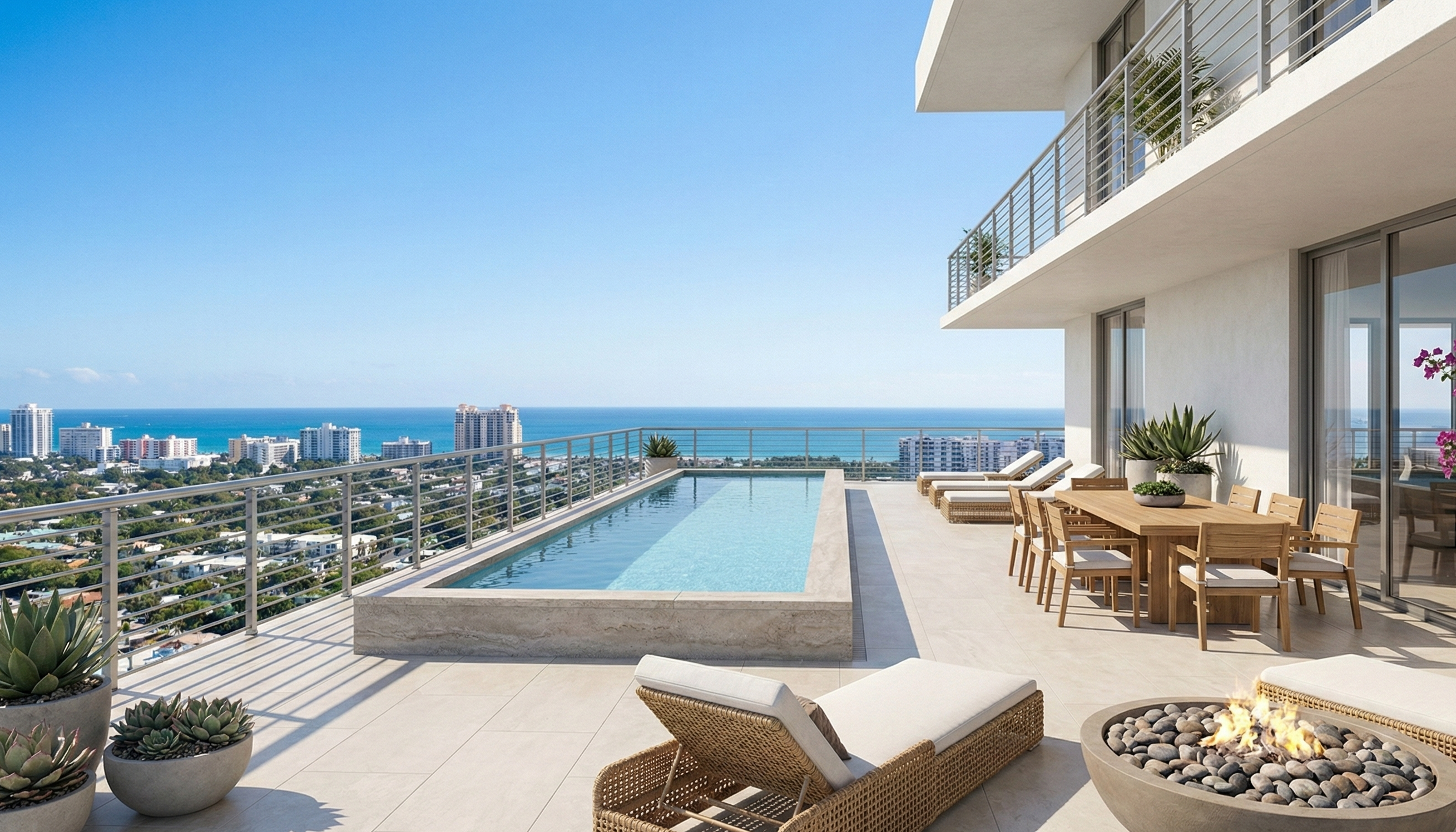 Luxury condo listing with scannable QR code for buyer inquiries